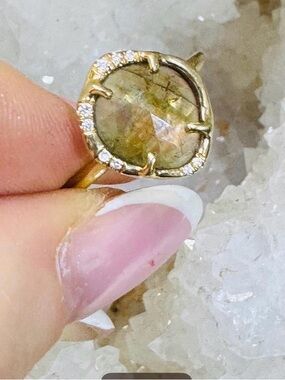14k Yellow Gold Sirciam Tourmaline & Diamond Aphenos Ring